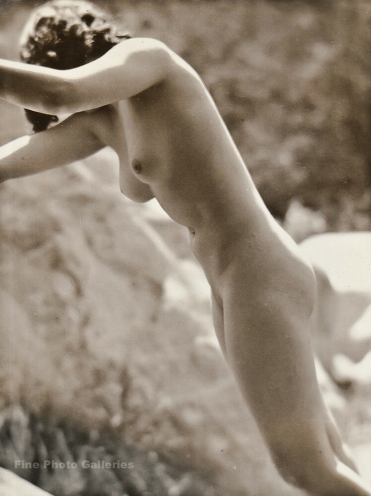 1927 Original EDWIN BOWER HESSER Female Nude Woman Art Deco Silver Gelatin Photo