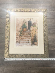 Maureen Love Signed Photograph Titled Steps And Stones Framed Rustic Garden Art