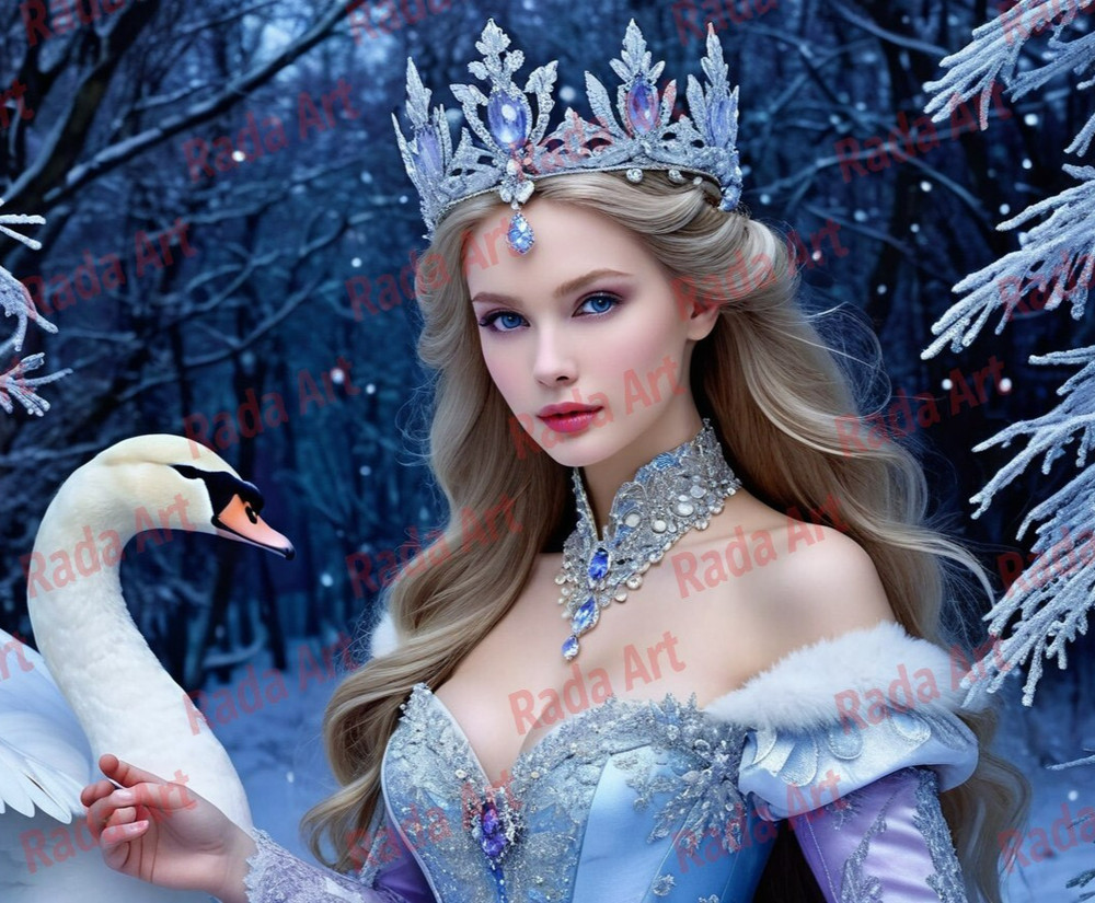 Winter Forest Fairy Digital Image Picture Photo AI Art Sample Product Collection