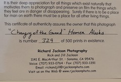 Richard Jackson Color Photo Changing Of The Guard, AK Limited Ed 329/500 Signed