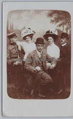 Women Men Soldier Hats Fashion Melon Hat Portrait Photo Wall – Vintage Photo