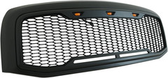 Tidal Upper ABS Grille LED Grill with Amber LED Lights – Matte Black for 06-08 R