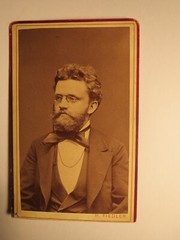 Prague – 1877? Man with Beard & Pinch in Suit – Portrait / CDV