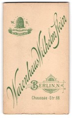Photography department store Wilhelm Stein, Berlin, Chaussee-Str. 66, monogram of the photo
