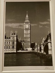 Jesse Kalisher Signed Framed Matted Photograph Big Ben London Black & White Art