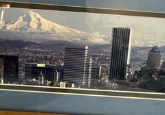 Portland Oregon Skyline Photo By Ron Keebler Mt Hood Twilight Panoramic PNW Art
