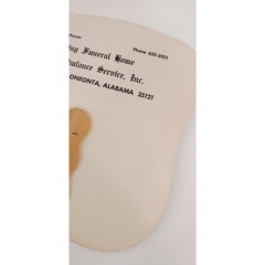 Vintage «Sunday Morning» Church Hand Fan, Card Stock & Wood