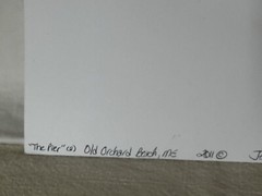 NEW Signed Old Orchard Beach pier photo by NH artist, new in envelope.