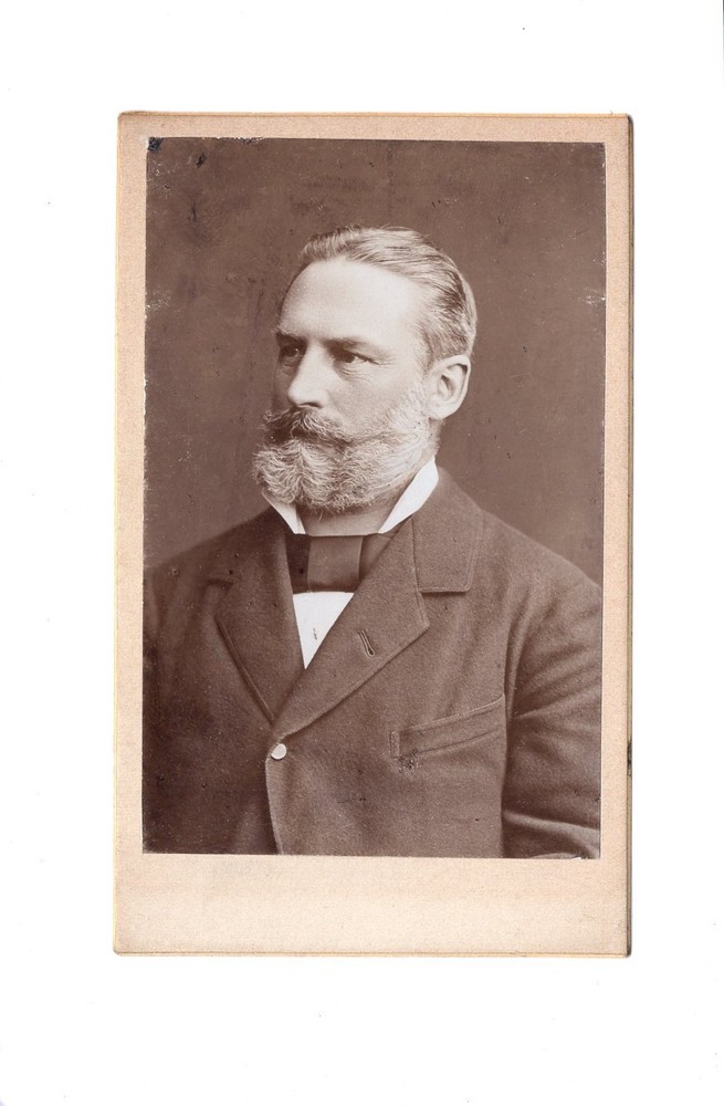 CDV Photo Man Portrait with Dedication – Unknown Place 1880s