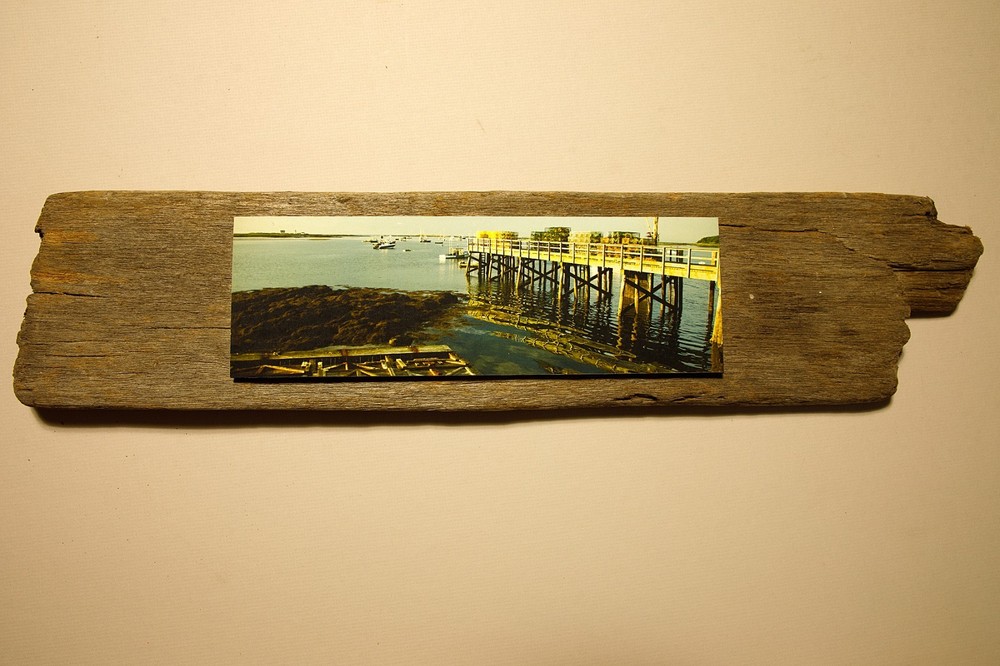 Driftwood Mounted Seascape – Cape Porpoise, Maine Dock