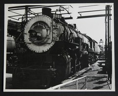 Southern Pacific Engine #3734 SP Locomotive Station Photograph Vtg 50s Railway