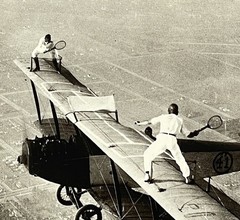 Ivan Unger & Gladys Roy Playing Tennis c. 1925 Fotofolio Art Photo Print Card