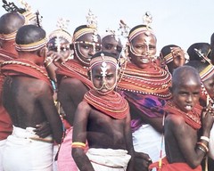 1990s “Samburu Tribe” Framed/Matted 6-Piece Split Original Photography 37” Kenya