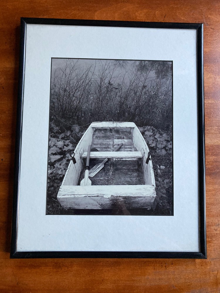 Black and White Boat Photograph (14.5 x 11.5”) Signed