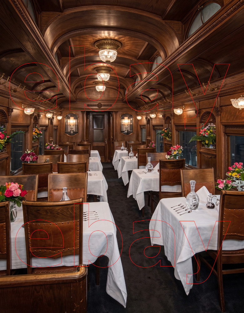 Photo Art Print Dining Car on Chicago & North Western’s Overland Limited 1907