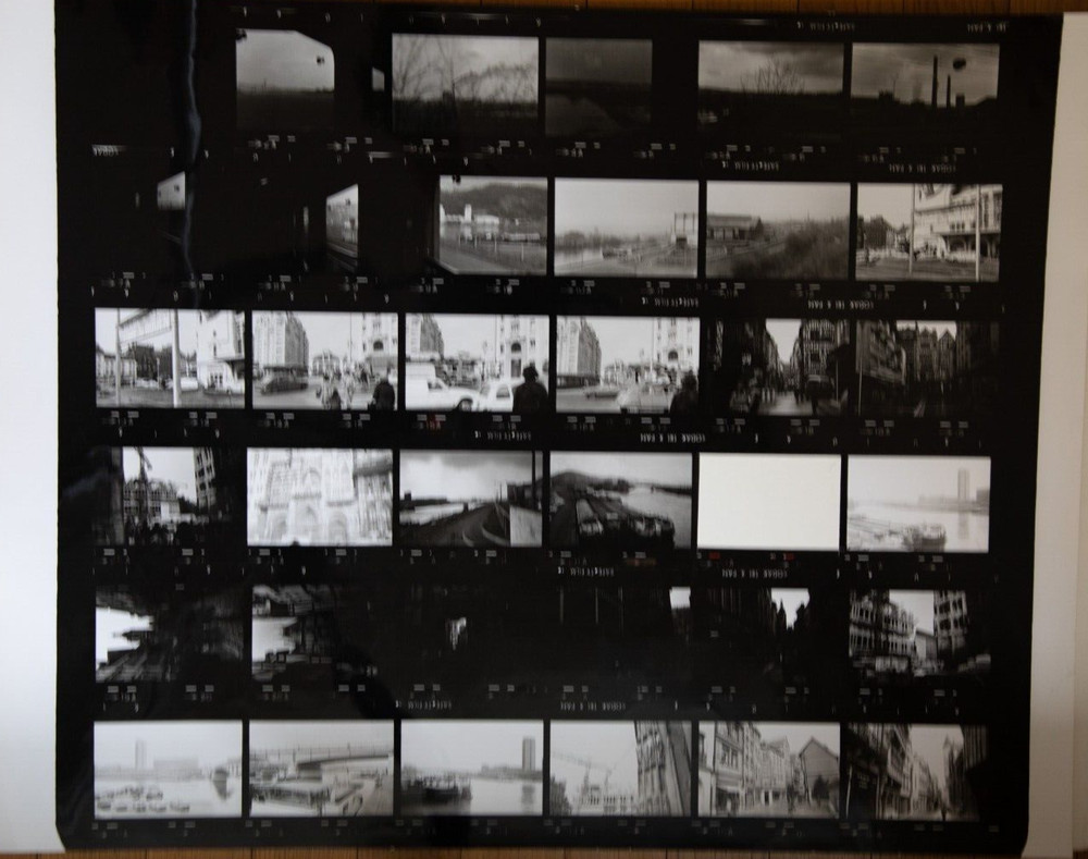 Photo Print Large Contact Sheet 1980 Various Views Normandy 40X50cm