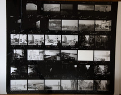 Photo Print Large Contact Sheet 1980 Various Views Normandy 40X50cm