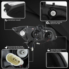 Compatible with 2012-2013 Honda Civic Coupe, 2012-2015 Honda Civic Sedan, Left +