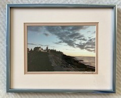 Vintage Signed Art Photograph Pemaquid Point Lighthouse Maine David Maynard 1987