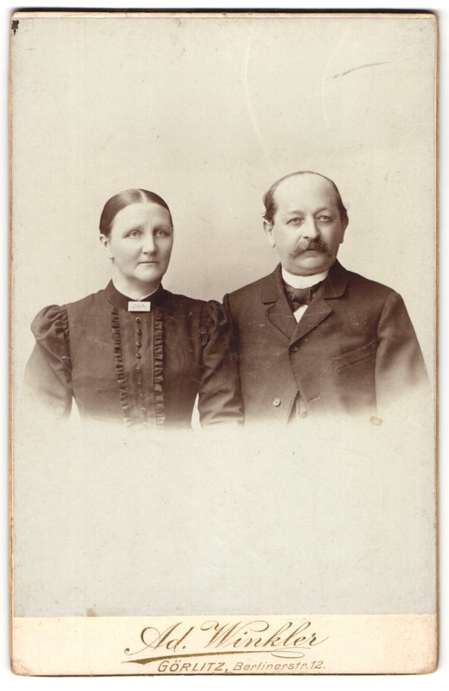 Photograph Ad. Winkler, Görlitz, Berlinerstr. 12, Common Couple in Portr
