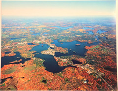 Minocqua Lake, Oneida County, Wisconsin Overhead Photograph. Frame Optional.