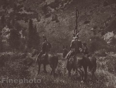 c.1900/72 Photogravure NATIVE AMERICAN INDIAN Apsaroke Horse EDWARD CURTIS 11×14