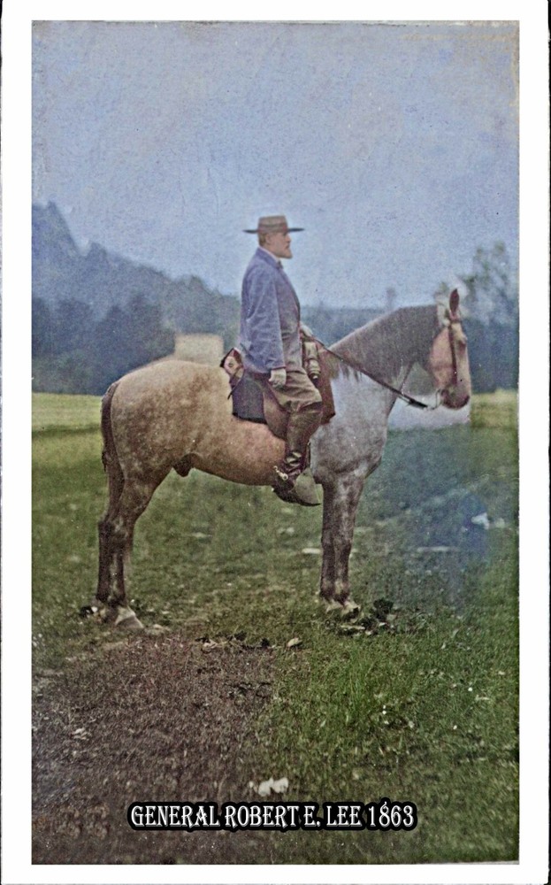 General Robert E. Lee – on Traveller – COMPARE RESOLUTUON ON FACE! CANVAS!