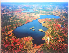 Buckatabon Lake, Upper to Lower, Vilas Co. Wisc. Overhead Photo. Frame Optional.