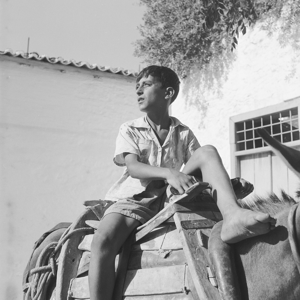 Baryte Print Photo Greece Child 1960 Size 30x30cm