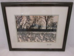 Natural Imagery Signed Photograh by William Ervin «A Gathering of Swans» Framed