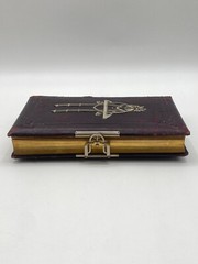 * ANTIQUE PHOTO ALBUM VICTORIAN PHOTOGRAPH ANTIQUE GOLD CUT 80 PHOTOS