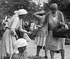 market scene, Vienna, Wien, Eduard PEZDIKA, vintage fine art negative! 1931, 193