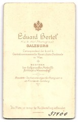 Photograph Eduard Bertel, Salzburg, portrait of an elegant gentleman