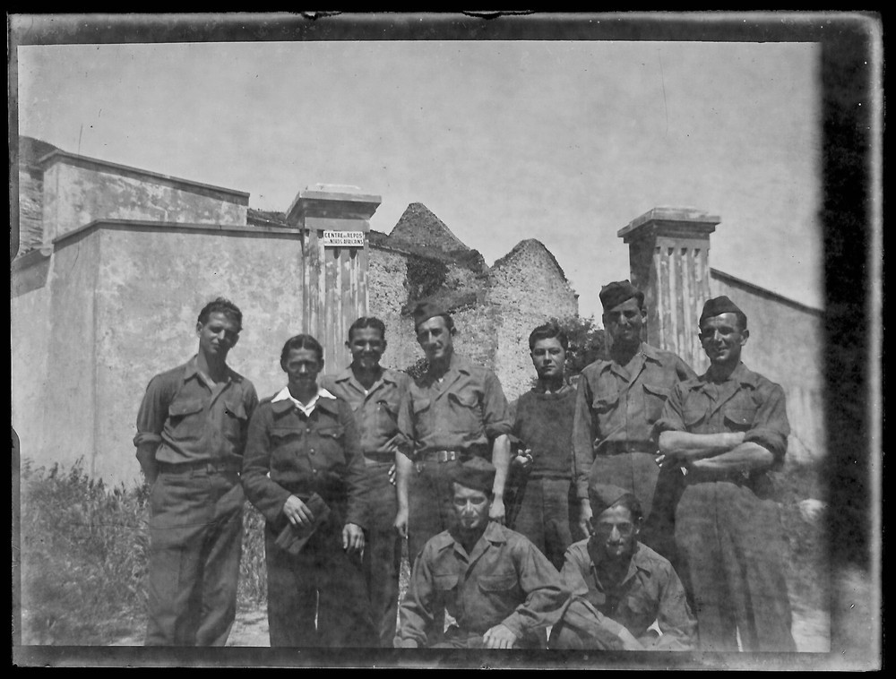 Old Black And White Photo Glass Plate Negative 9X12 Cm Militaria Soldiers