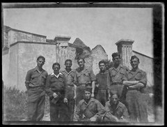 Old Black And White Photo Glass Plate Negative 9X12 Cm Militaria Soldiers