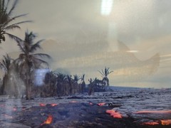 G Brad Lewis Hawaii Lava Flow Volcano Photo Limited Edition 170 Framed 18×22