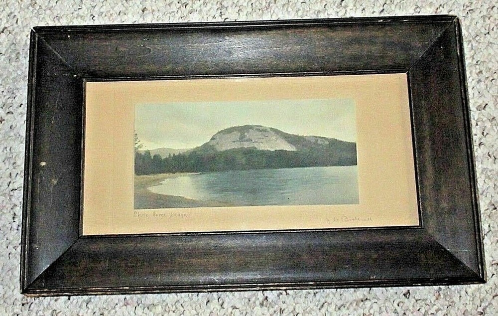 J Carleton Bicknell White Horse Ledge Hand Colored Photo Wallace Nutting Peer