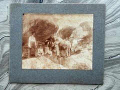 HIKERS IN DRESS CLOTHES Original Photo 5 1/2″ x 6 1/2″ ANTIQUE PHOTOIGRAPH