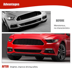 LED DRL Front Bumper Turn Signal Light Compatible with Ford Mustang 2015 2016 20
