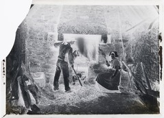 Glass negative, 13×18 cm, peasant man-woman couple. Brittany. France