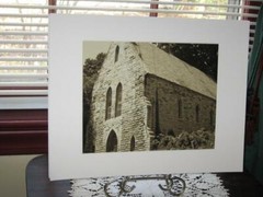 Church Photography, Gothic Architecture, Adirondack Mountain Area, Sepia Finish