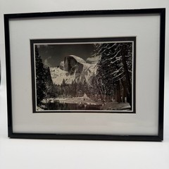 Ansel Adams Half Dome Merced River Winter SR-15 Framed Lithographic Reproduction