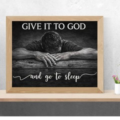 Give It To God & Go To Sleep Printable Wall Art Christian Quot Digital Download