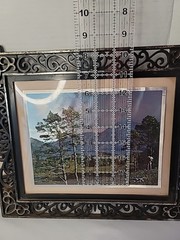 Vintage Pair Dufex Prints FJ Warren LTD Foil Landscape Matted In Plastic Frames