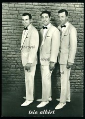 Trio Albert Simmerl-Unteruhldingen-band music group 1960s-photo postcard 11x15cm