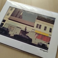 Matted Photo Print San Francisco Fillmore Haight Modern Photography Home Decor