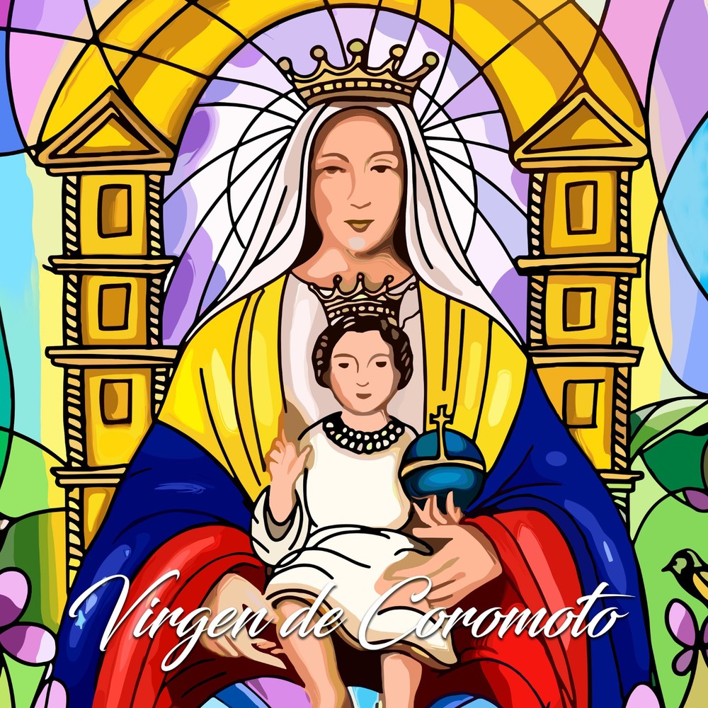 Virgin of Coromoto Fine Rock Slate 7.5 x 7.5, Patroness of Venezuela