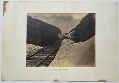 Antique ANDREW J RUSSELL Halls Cut’ Union Pacific RAILROAD Great West PHOTOGRAPH