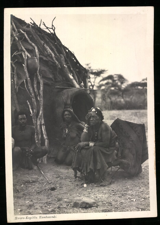 Photograph German South West Africa / Namibia, Native Herero Captain Kambaze