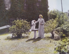 Vintage ORIGINAL C.1930s 8X10″ hand Colored Photo ( Not print ) SAMOYED SPITZ